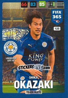 Figurina Shinji Okazaki - FIFA 365: 2016-2017. Adrenalyn XL - Nordic edition - Panini