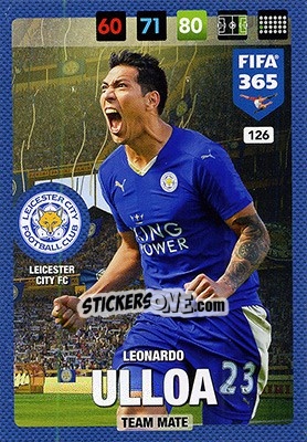 Sticker Leonardo Ulloa - FIFA 365: 2016-2017. Adrenalyn XL - Nordic edition n. 126 - Panini