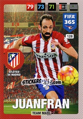 Sticker Juanfran - FIFA 365: 2016-2017. Adrenalyn XL - Nordic edition n. 128 - Panini