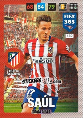 Sticker Saúl - FIFA 365: 2016-2017. Adrenalyn XL - Nordic edition n. 130 - Panini