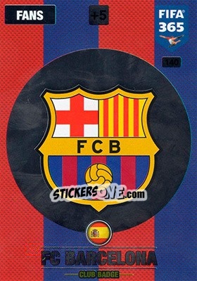 Sticker Club Badge - FIFA 365: 2016-2017. Adrenalyn XL - Nordic edition n. 140 - Panini