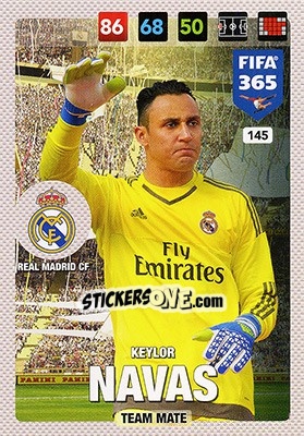 Sticker Keylor Navas - FIFA 365: 2016-2017. Adrenalyn XL - Nordic edition n. 145 - Panini