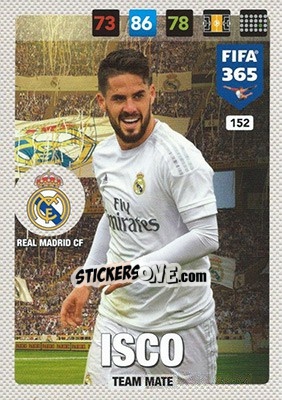 Sticker Isco - FIFA 365: 2016-2017. Adrenalyn XL - Nordic edition n. 152 - Panini