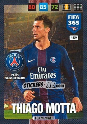 Sticker Thiago Motta - FIFA 365: 2016-2017. Adrenalyn XL - Nordic edition n. 159 - Panini