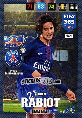 Cromo Adrien Rabiot - FIFA 365: 2016-2017. Adrenalyn XL - Nordic edition - Panini