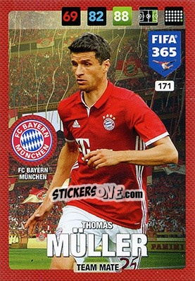 Cromo Thomas Müller - FIFA 365: 2016-2017. Adrenalyn XL - Nordic edition - Panini