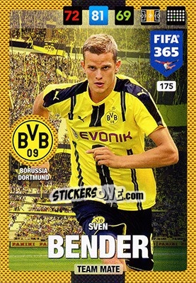 Sticker Sven Bender - FIFA 365: 2016-2017. Adrenalyn XL - Nordic edition n. 175 - Panini
