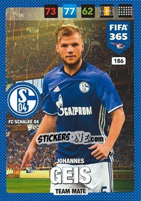 Sticker Johannes Geis - FIFA 365: 2016-2017. Adrenalyn XL - Nordic edition - Panini