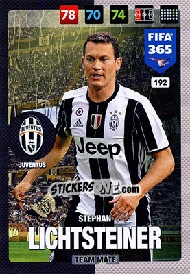 Sticker Stephan Lichtsteiner - FIFA 365: 2016-2017. Adrenalyn XL - Nordic edition n. 192 - Panini