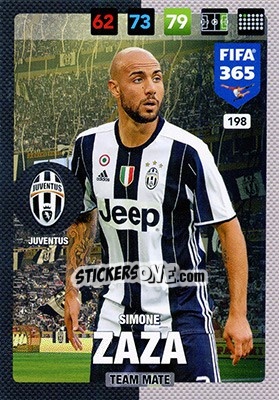 Sticker Simone Zaza - FIFA 365: 2016-2017. Adrenalyn XL - Nordic edition n. 198 - Panini