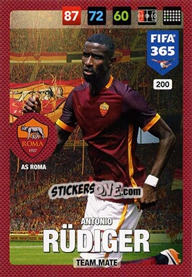Sticker Antonio Rüdiger - FIFA 365: 2016-2017. Adrenalyn XL - Nordic edition n. 200 - Panini