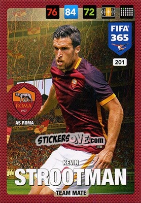 Sticker Kevin Strootman - FIFA 365: 2016-2017. Adrenalyn XL - Nordic edition n. 201 - Panini