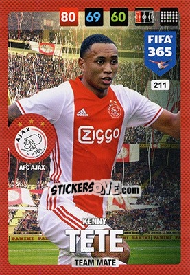 Sticker Kenny Tete - FIFA 365: 2016-2017. Adrenalyn XL - Nordic edition n. 211 - Panini