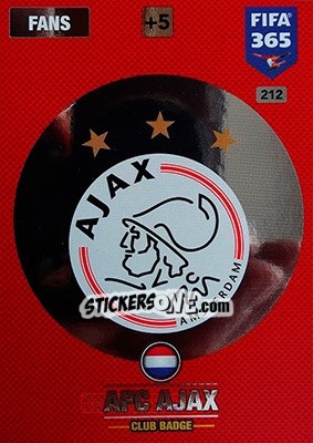 Sticker Club Badge - FIFA 365: 2016-2017. Adrenalyn XL - Nordic edition n. 212 - Panini