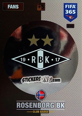 Sticker Club Badge - FIFA 365: 2016-2017. Adrenalyn XL - Nordic edition n. 230 - Panini