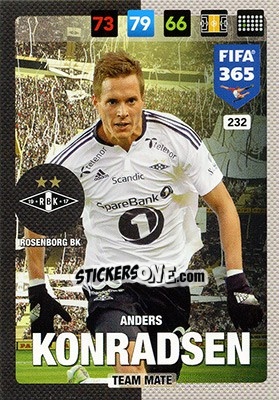 Sticker Anders Konradsen - FIFA 365: 2016-2017. Adrenalyn XL - Nordic edition - Panini