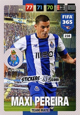 Sticker Maxi Pereira - FIFA 365: 2016-2017. Adrenalyn XL - Nordic edition n. 238 - Panini
