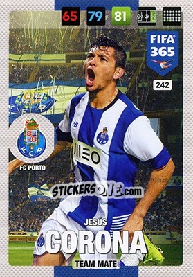 Sticker Jesús Corona - FIFA 365: 2016-2017. Adrenalyn XL - Nordic edition n. 242 - Panini