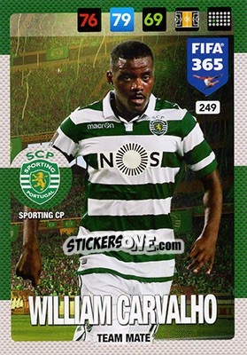 Sticker William Carvalho - FIFA 365: 2016-2017. Adrenalyn XL - Nordic edition n. 249 - Panini