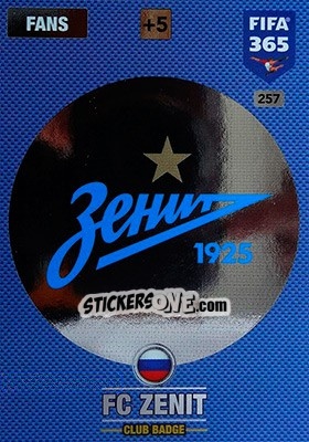 Sticker Club Badge - FIFA 365: 2016-2017. Adrenalyn XL - Nordic edition n. 257 - Panini