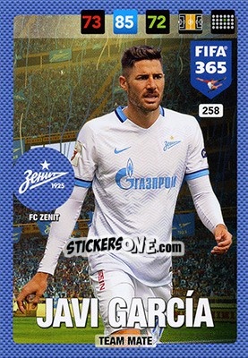 Sticker Javi Garcia - FIFA 365: 2016-2017. Adrenalyn XL - Nordic edition n. 258 - Panini