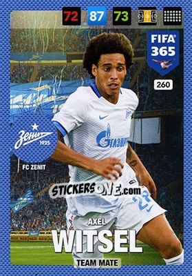 Sticker Axel Witsel - FIFA 365: 2016-2017. Adrenalyn XL - Nordic edition n. 260 - Panini