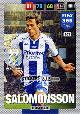 Sticker Emil Salomonsson - FIFA 365: 2016-2017. Adrenalyn XL - Nordic edition - Panini