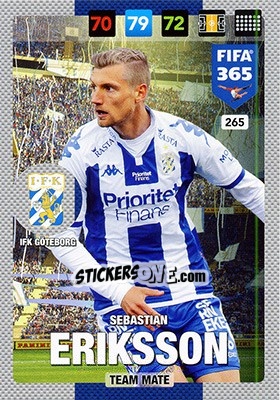 Sticker Sebastian Eriksson - FIFA 365: 2016-2017. Adrenalyn XL - Nordic edition - Panini