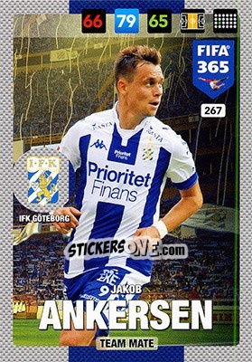 Sticker Jakob Ankersen - FIFA 365: 2016-2017. Adrenalyn XL - Nordic edition - Panini
