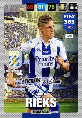 Figurina Søren Rieks - FIFA 365: 2016-2017. Adrenalyn XL - Nordic edition - Panini