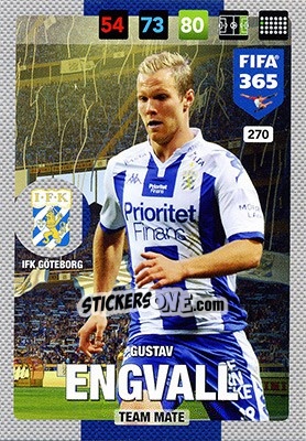 Sticker Gustav Engvall - FIFA 365: 2016-2017. Adrenalyn XL - Nordic edition - Panini