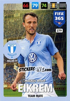 Sticker Magnus Wolff Eikrem - FIFA 365: 2016-2017. Adrenalyn XL - Nordic edition n. 279 - Panini