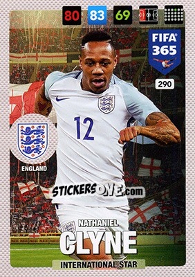 Sticker Nathaniel Clyne - FIFA 365: 2016-2017. Adrenalyn XL - Nordic edition n. 290 - Panini
