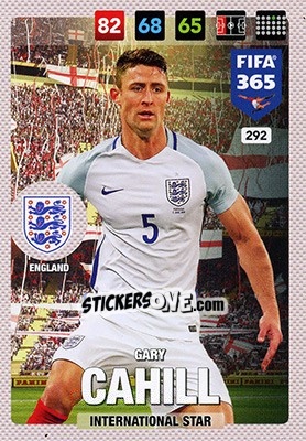 Sticker Gary Cahill - FIFA 365: 2016-2017. Adrenalyn XL - Nordic edition n. 292 - Panini