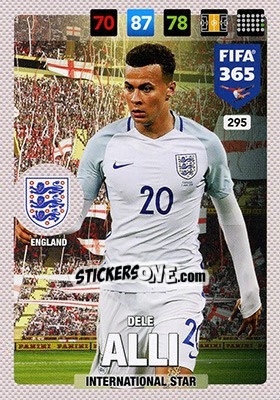 Sticker Dele Alli - FIFA 365: 2016-2017. Adrenalyn XL - Nordic edition n. 295 - Panini