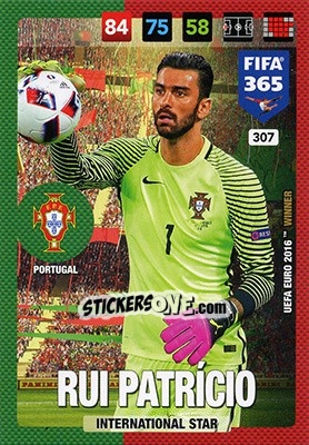 Sticker Rui Patricio - FIFA 365: 2016-2017. Adrenalyn XL - Nordic edition n. 307 - Panini