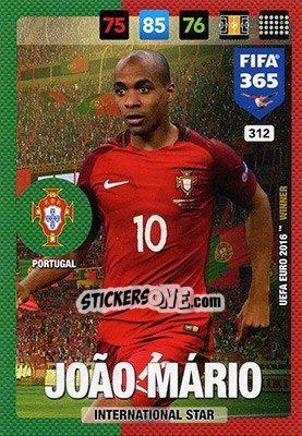 Sticker João Mário - FIFA 365: 2016-2017. Adrenalyn XL - Nordic edition - Panini