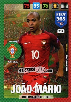 Sticker João Mário - FIFA 365: 2016-2017. Adrenalyn XL - Nordic edition n. 312 - Panini