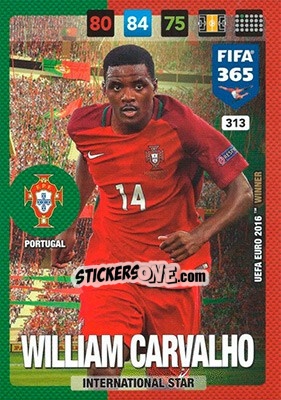 Sticker William Carvalho - FIFA 365: 2016-2017. Adrenalyn XL - Nordic edition - Panini