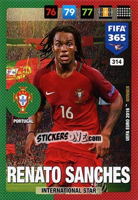 Cromo Renato Sanches - FIFA 365: 2016-2017. Adrenalyn XL - Nordic edition - Panini