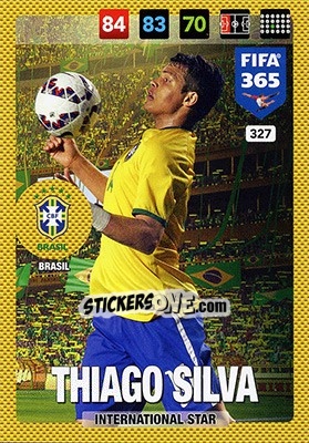 Sticker Thiago Silva - FIFA 365: 2016-2017. Adrenalyn XL - Nordic edition n. 327 - Panini