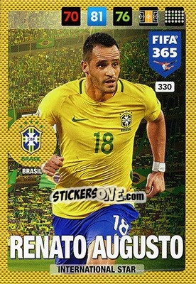 Sticker Renato Augusto - FIFA 365: 2016-2017. Adrenalyn XL - Nordic edition n. 330 - Panini
