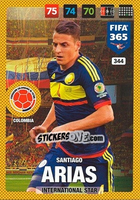 Sticker Santiago Arias - FIFA 365: 2016-2017. Adrenalyn XL - Nordic edition - Panini
