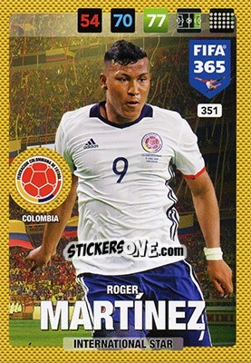 Sticker Roger Martinez - FIFA 365: 2016-2017. Adrenalyn XL - Nordic edition n. 351 - Panini