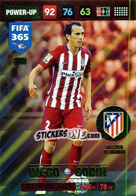 Figurina Diego Godin - FIFA 365: 2016-2017. Adrenalyn XL - Nordic edition - Panini