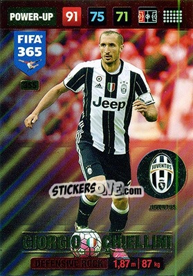 Sticker Giorgio Chiellini - FIFA 365: 2016-2017. Adrenalyn XL - Nordic edition n. 355 - Panini