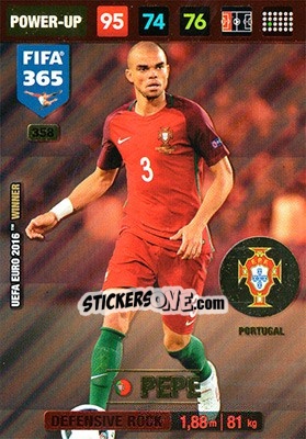Sticker Pepe - FIFA 365: 2016-2017. Adrenalyn XL - Nordic edition n. 358 - Panini