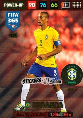 Sticker Miranda - FIFA 365: 2016-2017. Adrenalyn XL - Nordic edition n. 359 - Panini