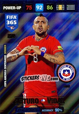 Sticker Arturo Vidal - FIFA 365: 2016-2017. Adrenalyn XL - Nordic edition n. 368 - Panini