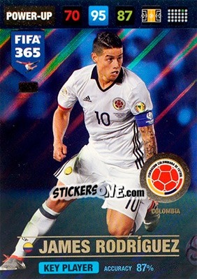 Sticker James Rodriguez - FIFA 365: 2016-2017. Adrenalyn XL - Nordic edition n. 369 - Panini